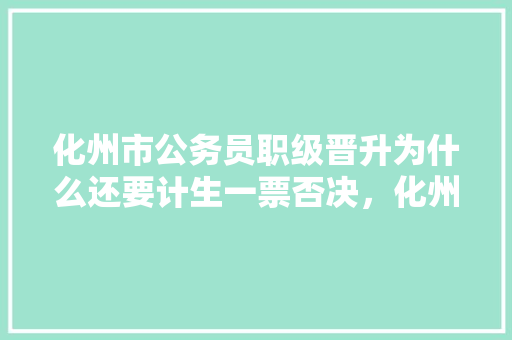 化州市公务员职级晋升为什么还要计生一票否决，化州公务员省考试题及答案