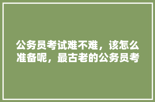 公务员考试难不难，该怎么准备呢，最古老的公务员考试题是什么 专业填报