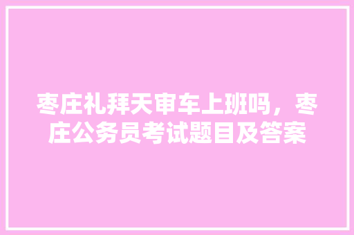 枣庄礼拜天审车上班吗，枣庄公务员考试题目及答案 大学排名
