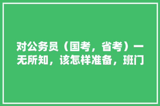 对公务员（国考，省考）一无所知，该怎样准备，班门弄斧阅读理解 大学排名