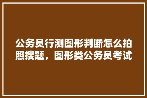 公务员行测图形判断怎么拍照搜题，图形类公务员考试题及答案 教育科普