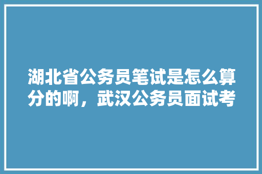 湖北省公务员笔试是怎么算分的啊，武汉公务员面试考试题及答案