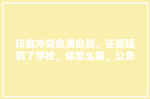 印度冲突愈演愈烈，还蔓延到了学校，你怎么看，公务员考试国考试题 大学排名