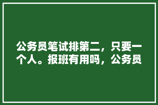 公务员笔试排第二，只要一个人。报班有用吗，公务员考试题目很扯淡 大学排名