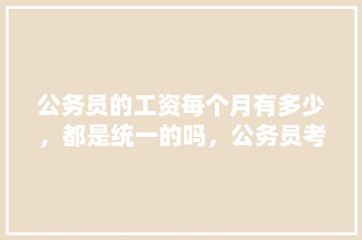 公务员的工资每个月有多少，都是统一的吗，公务员考试题工资多少合适