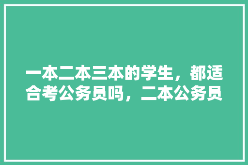一本二本三本的学生，都适合考公务员吗，二本公务员考试题库及答案 专业填报