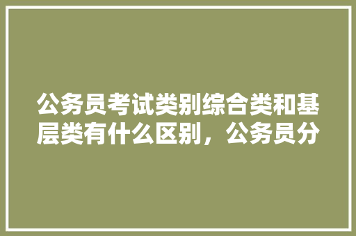 公务员考试类别综合类和基层类有什么区别，公务员分类题目 公考知识