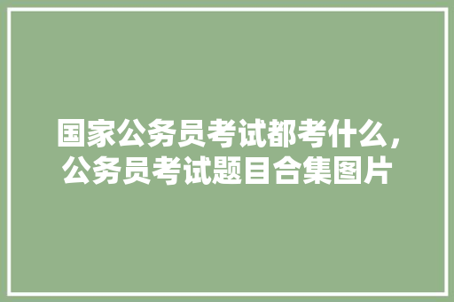 国家公务员考试都考什么，公务员考试题目合集图片 建筑考试