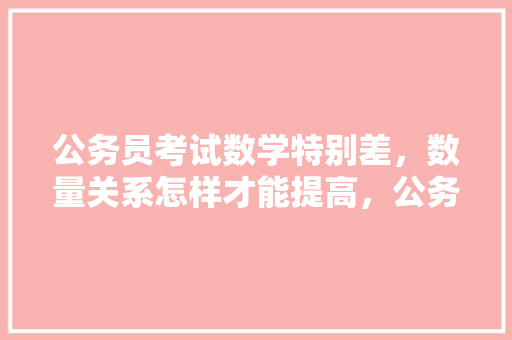 公务员考试数学特别差，数量关系怎样才能提高，公务员考试题量大答不完 大学排名