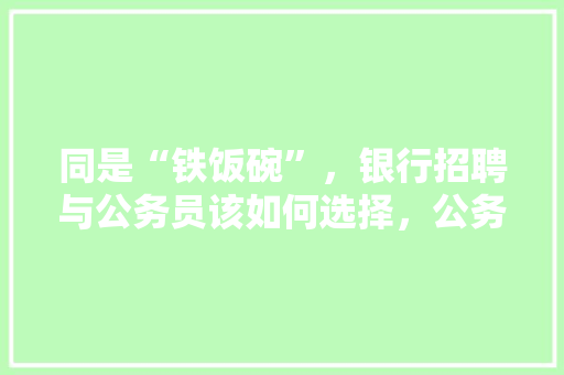 同是“铁饭碗”，银行招聘与公务员该如何选择，公务员考试题取舍怎么写 专业填报