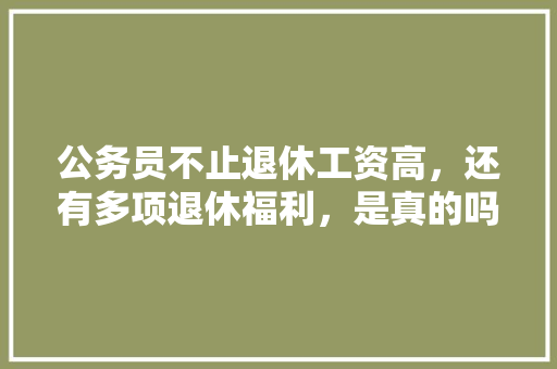 公务员不止退休工资高，还有多项退休福利，是真的吗，冬季公务员考试时间 建筑考试