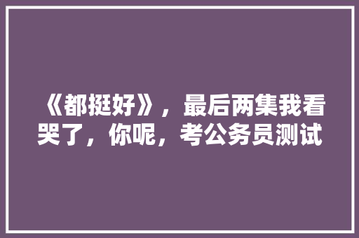 《都挺好》，最后两集我看哭了，你呢，考公务员测试题 公考知识