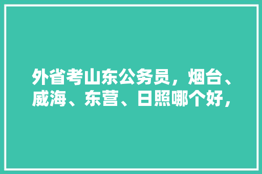 外省考山东公务员，烟台、威海、东营、日照哪个好，烟台公务员考试题目及答案 专业填报