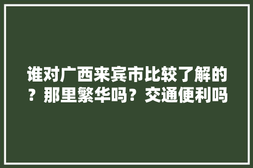 谁对广西来宾市比较了解的？那里繁华吗？交通便利吗？来宾市审计局怎么样？我打算到那里去工作，来宾公务员考试题目及答案 公考知识