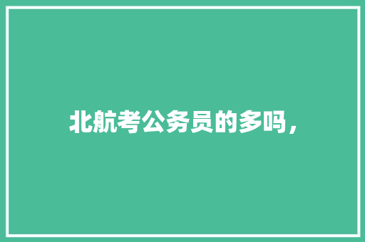 北航考公务员的多吗， 建筑考试