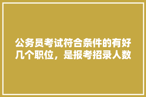 公务员考试符合条件的有好几个职位，是报考招录人数多的还是招录人数少的好啊，公务员考试题多选几个选项 建筑考试