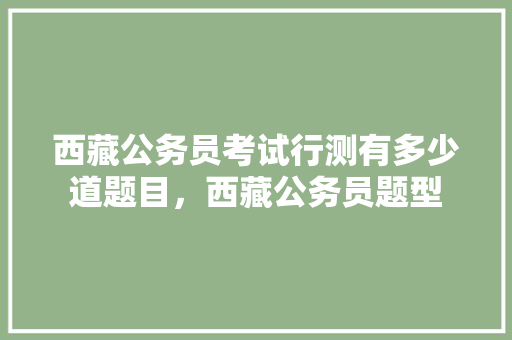西藏公务员考试行测有多少道题目，西藏公务员题型 建筑考试