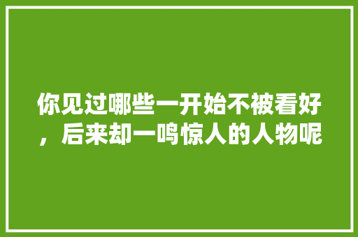 你见过哪些一开始不被看好，后来却一鸣惊人的人物呢，渡江战役公务员考试题库及答案 建筑考试
