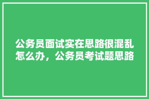 公务员面试实在思路很混乱怎么办，公务员考试题思路及答案 大学排名