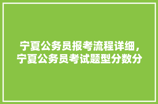 宁夏公务员报考流程详细，宁夏公务员考试题型分数分布 建筑考试