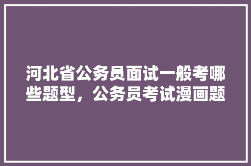 河北省公务员面试一般考哪些题型，公务员考试漫画题解答