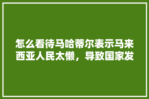 怎么看待马哈蒂尔表示马来西亚人民太懒，导致国家发展缓慢，公务员考试试卷是什么纸