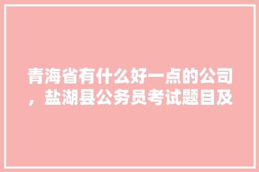青海省有什么好一点的公司，盐湖县公务员考试题目及答案 公考知识