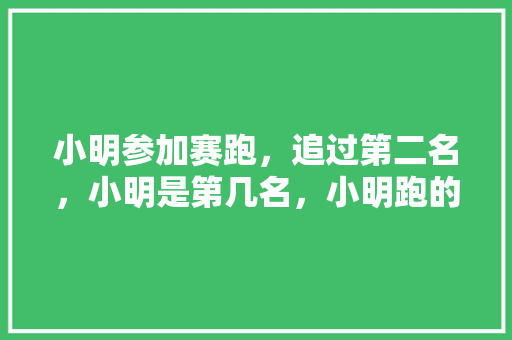 小明参加赛跑，追过第二名，小明是第几名，小明跑的 大学排名