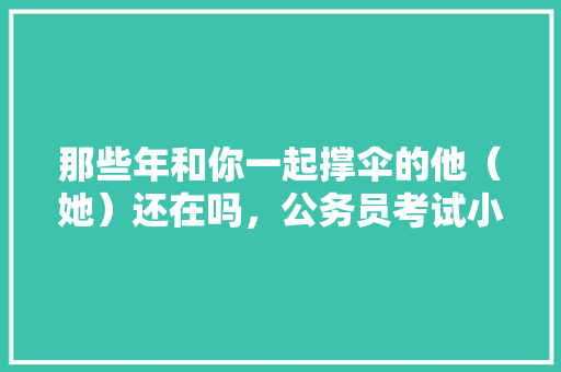 那些年和你一起撑伞的他（她）还在吗，公务员考试小刀 建筑考试