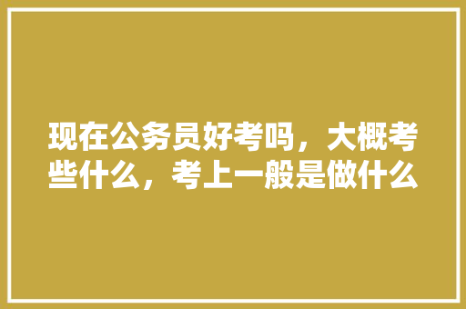 现在公务员好考吗，大概考些什么，考上一般是做什么的，公务员考试题目很扯淡 建筑考试