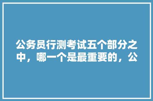 公务员行测考试五个部分之中，哪一个是最重要的，公务员考试题谁写的最多啊