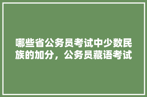 哪些省公务员考试中少数民族的加分，公务员藏语考试题库及答案 专业填报
