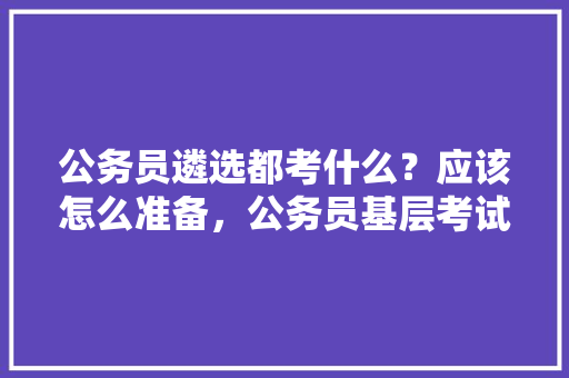公务员遴选都考什么？应该怎么准备，公务员基层考试题型有哪些