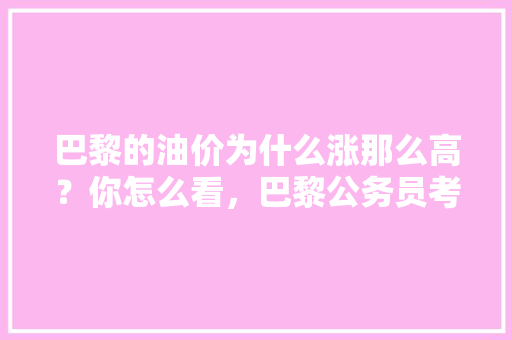 巴黎的油价为什么涨那么高？你怎么看，巴黎公务员考试题目及答案 教育科普