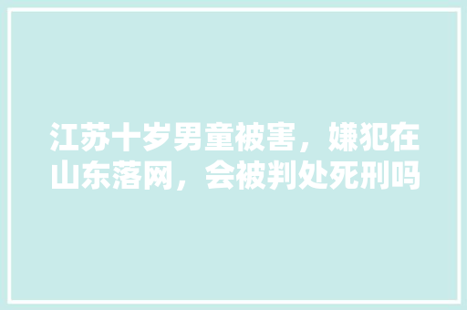 江苏十岁男童被害，嫌犯在山东落网，会被判处死刑吗，公务员考试题大舅二舅 建筑考试