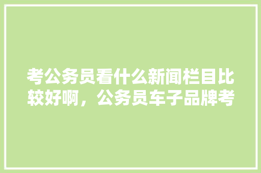 考公务员看什么新闻栏目比较好啊，公务员车子品牌考试题及答案 专业填报