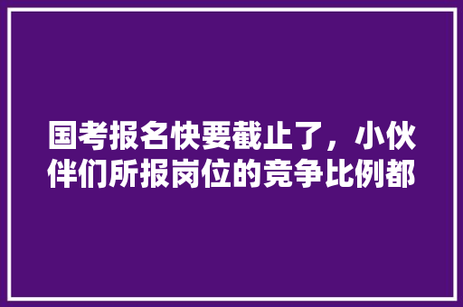 国考报名快要截止了，小伙伴们所报岗位的竞争比例都是多少呀，公务员考试题999题答案 教育科普