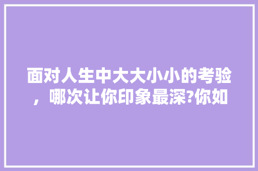 面对人生中大大小小的考验，哪次让你印象最深?你如何面对？如何调整自己的心态？有什么经验/故事可以分享么，公务员下雨打伞考试题目及答案 大学排名
