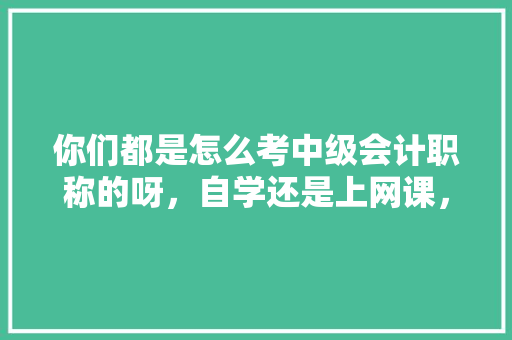 你们都是怎么考中级会计职称的呀，自学还是上网课，北海公务员考试题型分布