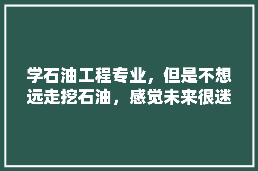 学石油工程专业，但是不想远走挖石油，感觉未来很迷茫，该怎么办，塔里木公务员考试题库及答案