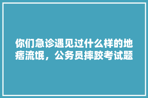 你们急诊遇见过什么样的地痞流氓，公务员摔跤考试题目及答案 专业填报