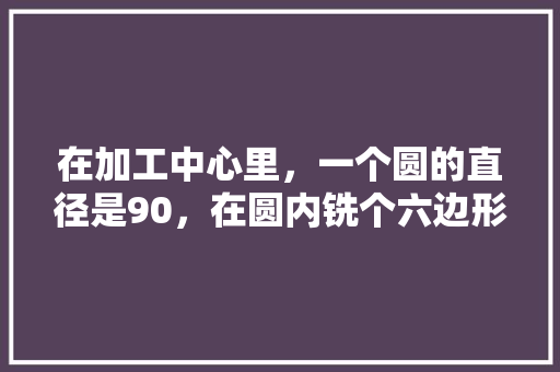 在加工中心里，一个圆的直径是90，在圆内铣个六边形，请问六个顶点坐标是多少？程序怎么编，公务员考试圆圈图推题